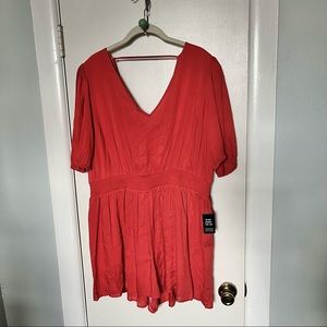 Express elastic waist romper